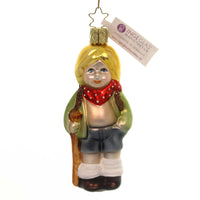 (37367) Inge Glas Wanderer Ornament, 4.00 Inch, Christmas Backpack Travel 10061S018