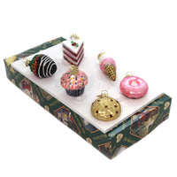 (37588) Old World Christmas Mini Dessert Set, 1.75 Inch, Donut Cake Ice Cream Ornament 14026