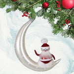 De Carlini Italian Ornaments Santa Landing - - SBKGifts.com