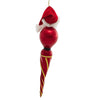 De Carlini Italian Ornaments Red Icicle Santa - - SBKGifts.com