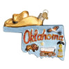 (37801) Old World Christmas State Of Oklahoma, 3.00 Inch, Sooner Cowboys 36224