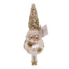 (38606) Golden Bell Collection Santa Tree Topper, 10.00 Inch, Finial Czech Republic Glitter Tt469