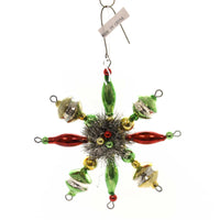 (38829) Holiday Ornaments Traditional Starburst Ornament, 5.75 Inch, Tinsel Beads Sn7509