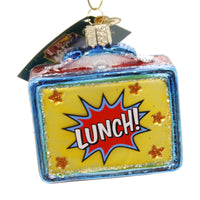 (39120) Old World Christmas Lunch Box, 2.75 Inch, Ornament School 32365