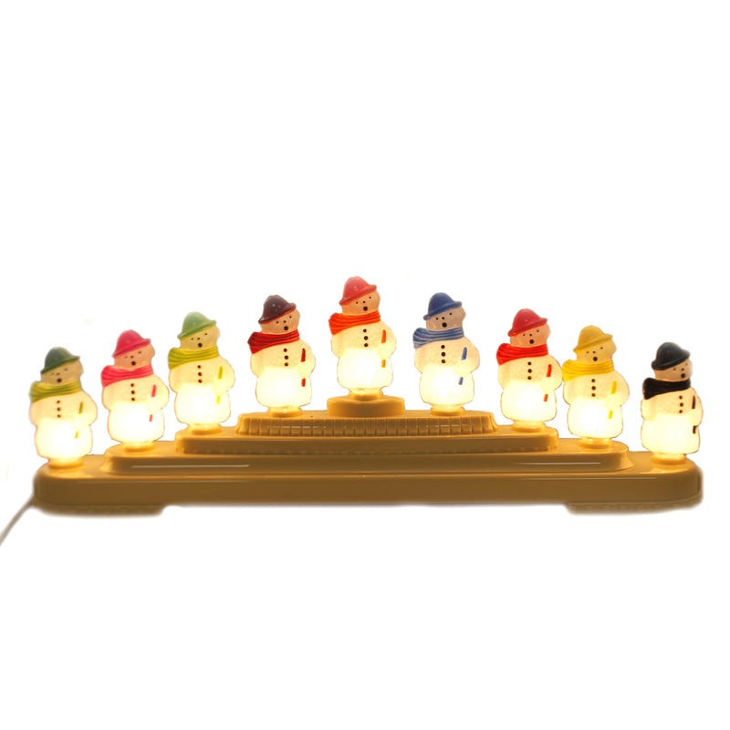 (39318) Shiny Brite Snowman Candolier, 6.50 Inch, Electric 9 Lights Christmas 4027595