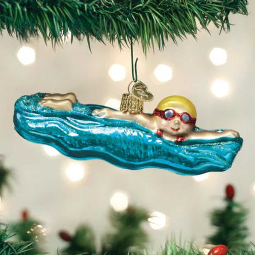 Old World Christmas Swimming - - SBKGifts.com