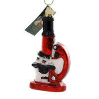 (39380) Old World Christmas Microscope, 4.75 Inch, Minute Organisms 36242