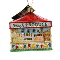 (39383) Old World Christmas Farmer's Market Stand, 3.50 Inch, Harvest Fresh Produce 28122