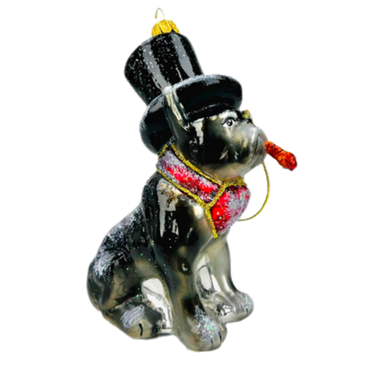 (63810) Pre-Order The Ornament King Sir Winston, 4.50 Inch, Bulldog Ornament Purple Ok43006