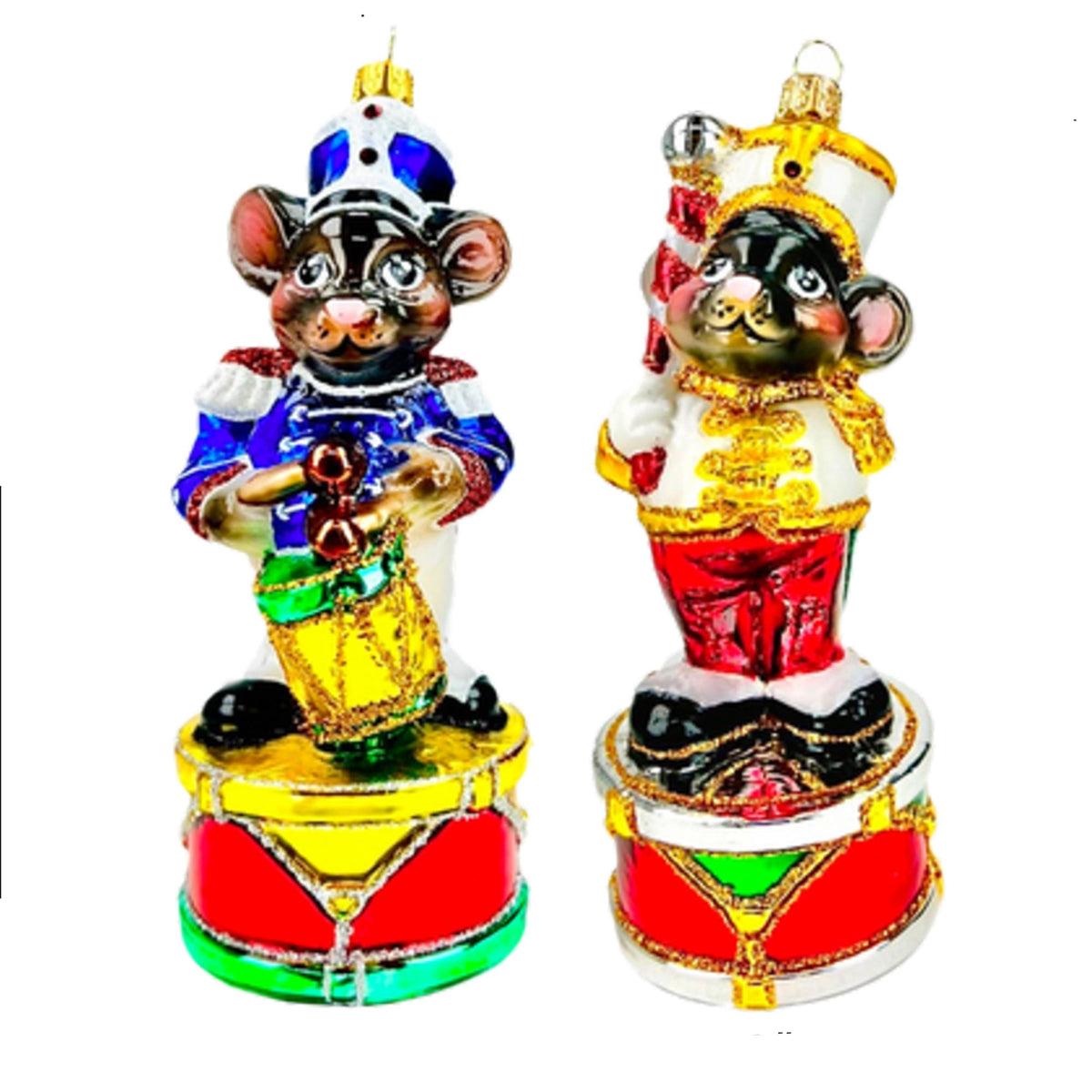 (63809) Pre-Order The Ornament King Mouse Band 2Pc Set, 6.00 Inch, Parade Music Ornament Purple Ok42014 Set