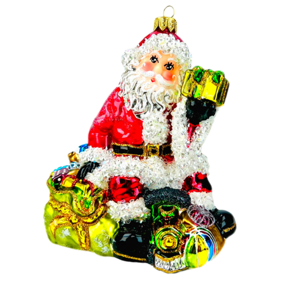 (63807) Pre-Order The Ornament King Gifts For All, 7.00 Inch, Santa Ornament Purple Ok43017