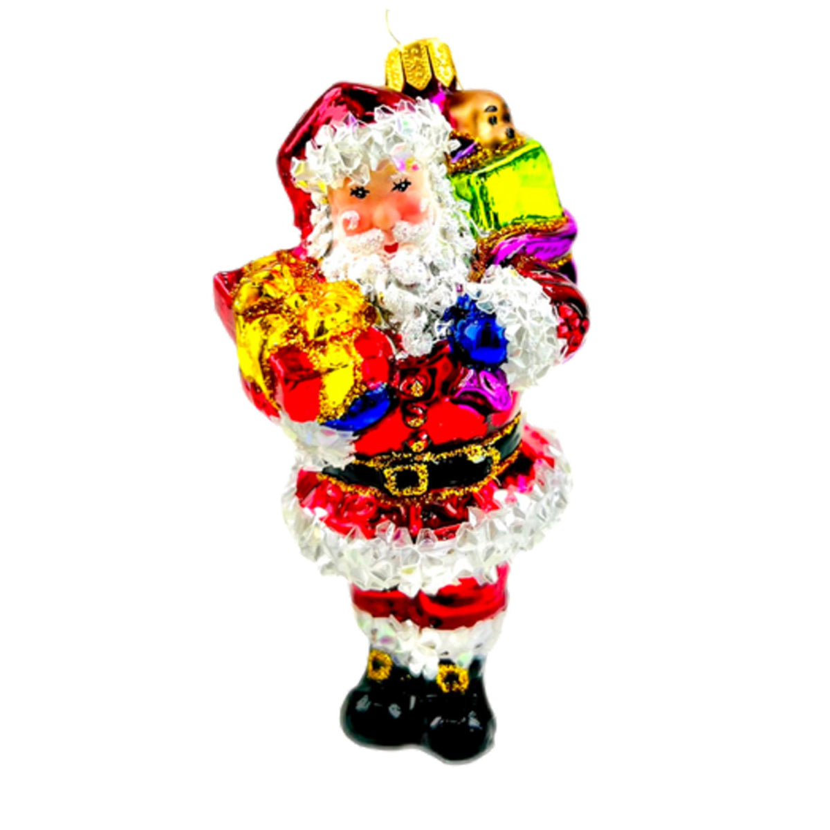 (63806) Pre-Order The Ornament King Santa Delivers, 4.50 Inch, Santa Ornament Purple Ok43023