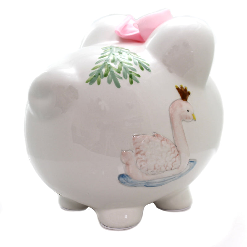 (40063) Child To Cherish Serena The Swan Bank, 7.50 Inch, Baby Money Save 36898