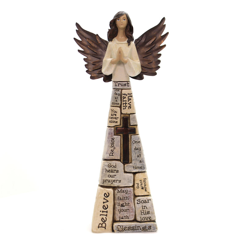 (40184) Religious Crossword Angel, 10.25 Inch, Faith Believe Rejoice 46507