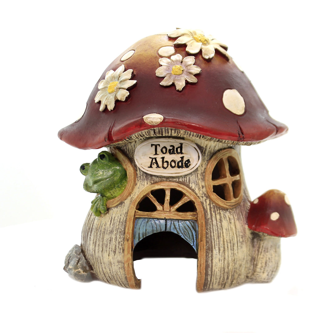 Two Frogs with Toadstool Garden Sculpture