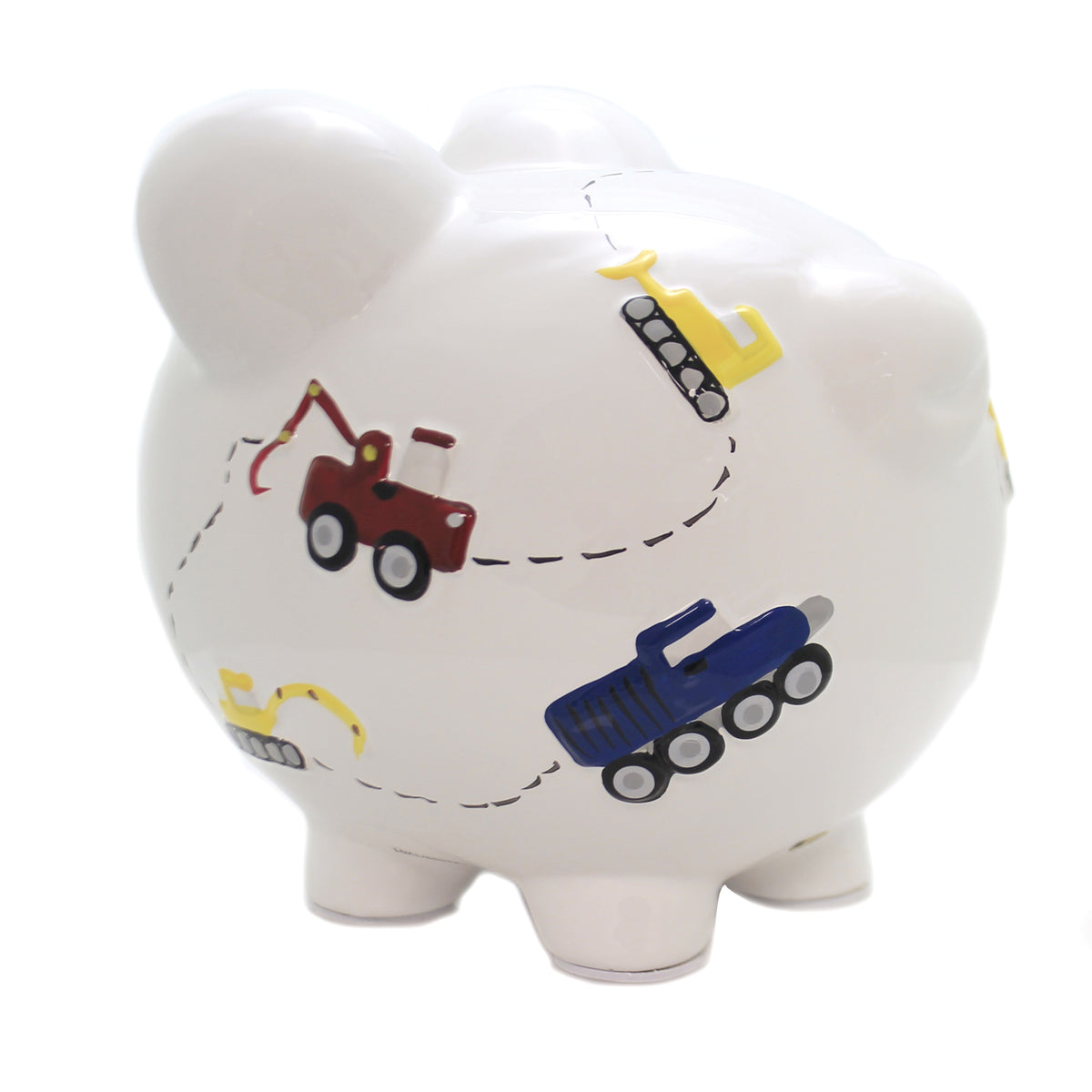 Bank White Construction Piggy Bank - - SBKGifts.com