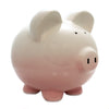 (40745) Bank Pink Ombre Piggy Bank, 7.75 Inch, Save Money 3707Pk