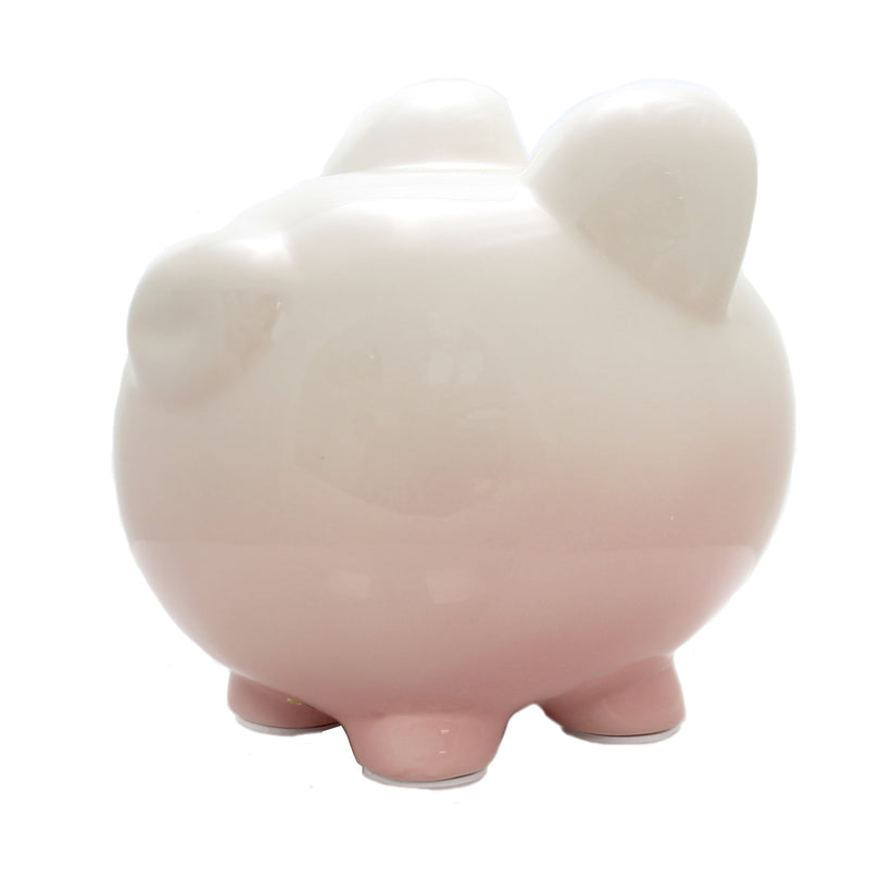 (40745) Bank Pink Ombre Piggy Bank, 7.75 Inch, Save Money 3707Pk