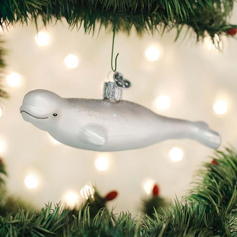 Old World Christmas Beluga Whale - - SBKGifts.com