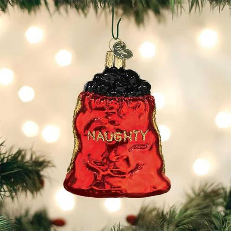 Old World Christmas Bag Of Coal - - SBKGifts.com