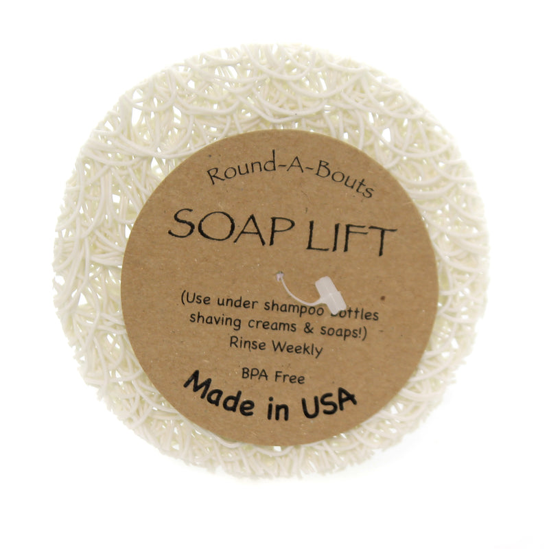 (40954) Home & Garden Soap Lift Round-A-Bouts White, 3.25 Inch, Bpa Free Eco Friendly Rd05