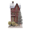 (41139) Cody Foster Red Town House, 16.00 Inch, Christmas Light Up Vintage Look Hou256