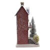 (41139) Cody Foster Red Town House, 16.00 Inch, Christmas Light Up Vintage Look Hou256