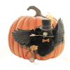 (41820) Halloween Cawing Pumpkin, 12.25 Inch, Bird Mouse Clock Td8521