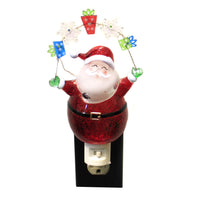 (41889) Roman Santa Gifts Led Night Light, 8.00 Inch, Snowflakes Flashing 164072