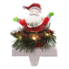 (42063) Christmas Santa Stocking Holder Led, 7.00 Inch, Mantel Fireplace 31250