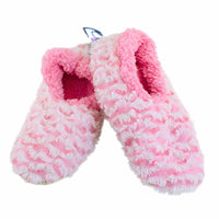 (42104) Snoozies Swirl Pink And White Small, 2.75 Inch, Non-Slip Comfy Warm Wsfpink Sm