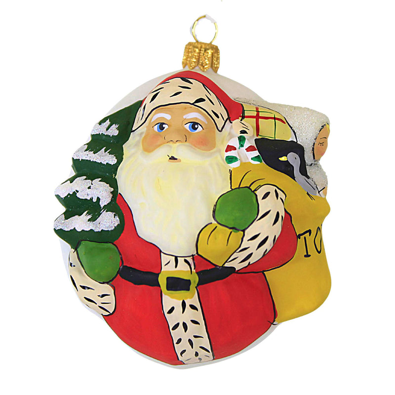 (42155) Vaillancourt Folk Art Santa W/ Snowsuit Baby, 3.75 Inch, Vaillancourt Jingle Ball Or19506