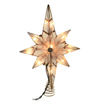 Tree Topper Finial Capiz Bethlehem Star Treetopper - - SBKGifts.com