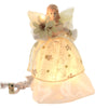 (42179) Tree Topper Finial Ivory/Gold Angel W/Flower, 9.00 Inch, Tree Topper Electric Plus-In Ul2111