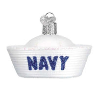 (42461) Old World Christmas Navy Cap, 1.75 Inch, Dixie Cup Ornament 32377