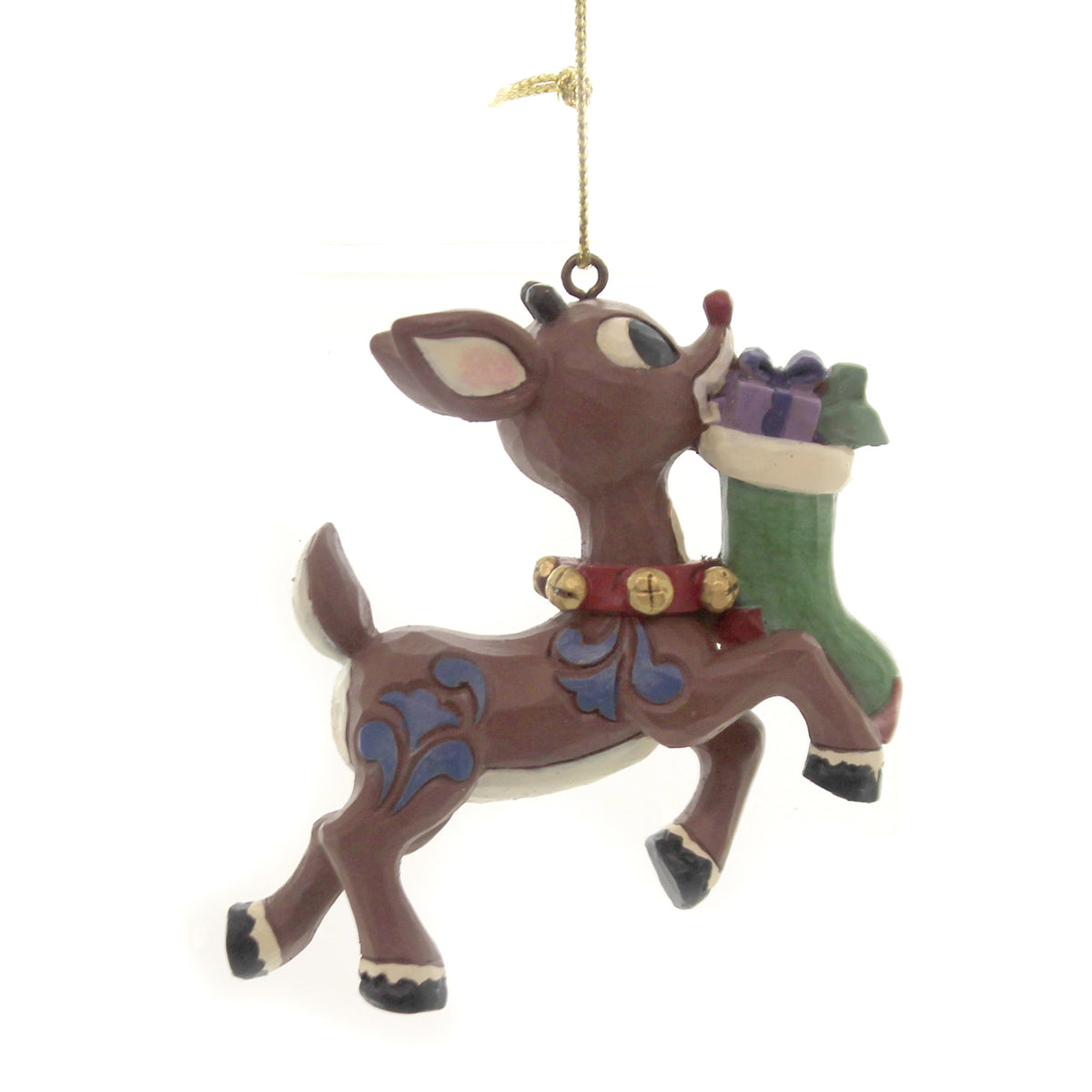 Jim Shore Rudolph Holding 2019 Stocking - - SBKGifts.com