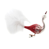 Golden Bell Collection Red & White Ombre Peacock - - SBKGifts.com