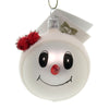 (42620) Golden Bell Collection Snowman With Red Pom Hat, 2.75 Inch, Glittered Ornament Sn707a