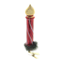 (42632) Golden Bell Collection Candle Red Shiny Clip-On, 5.00 Inch, Ornament Glow Nvv046