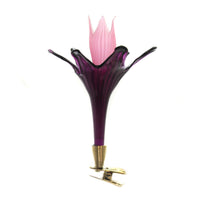 (42636) Golden Bell Collection Flower Merlot Clip-On, 4.50 Inch, Ornament Nvv131