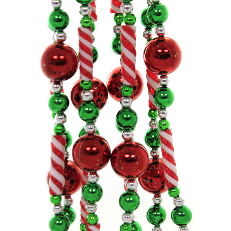 Christmas Candy Bead Garland W/Red Ball - - SBKGifts.com