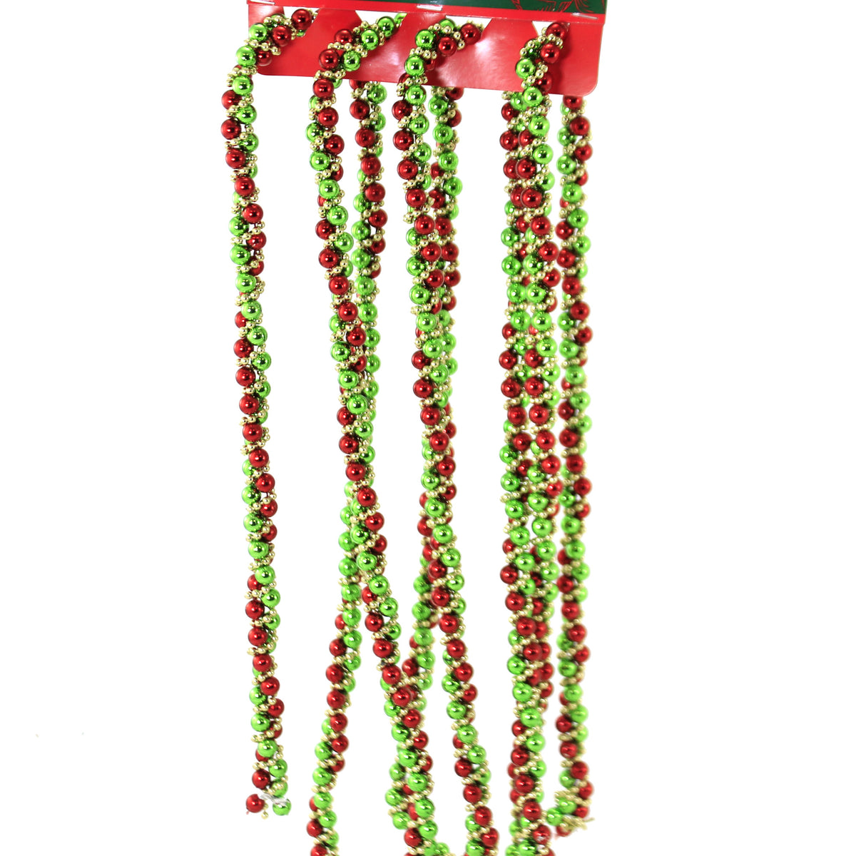 Kurt S. Adler Red Green Gold Twisted Bead - - SBKGifts.com