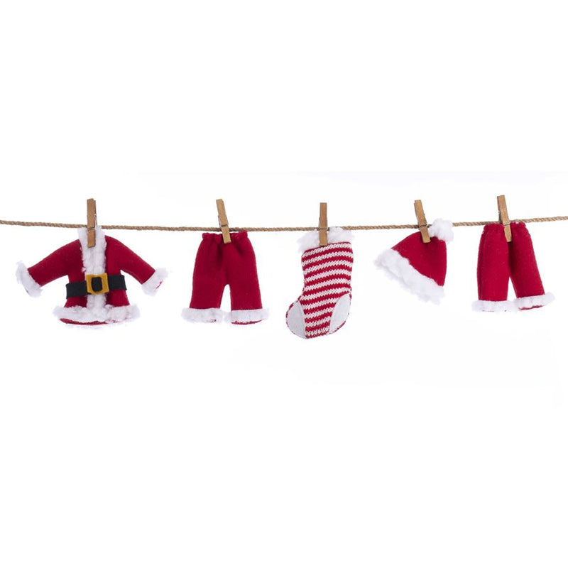 Kurt S. Adler Santa Suit Novelty Garland - - SBKGifts.com