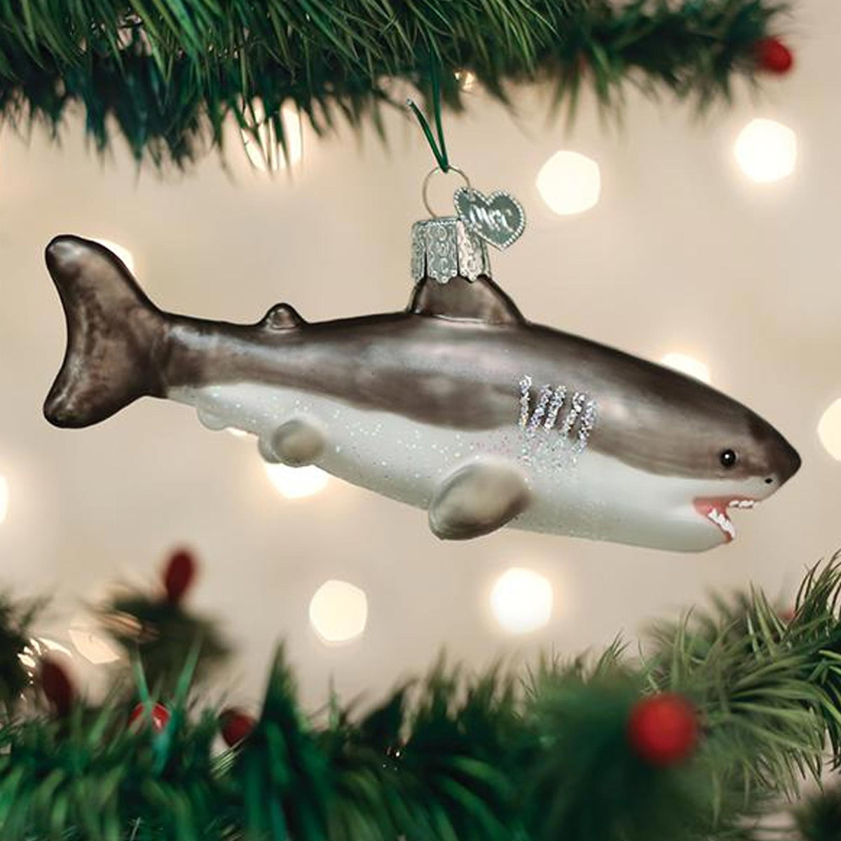 Old World Christmas Great White Shark - - SBKGifts.com