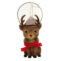 (43145) Christmas Reindeer Bucket Head, 5.75 Inch, Wire Handle Wreath Tj8682