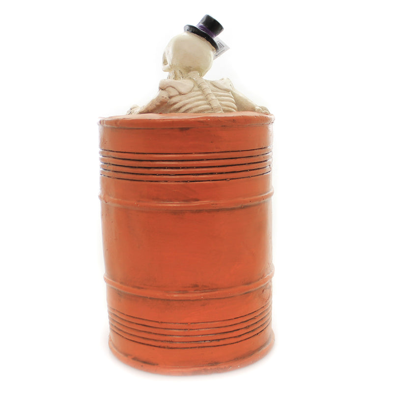 Halloween Skeleton In Oil Drum - - SBKGifts.com