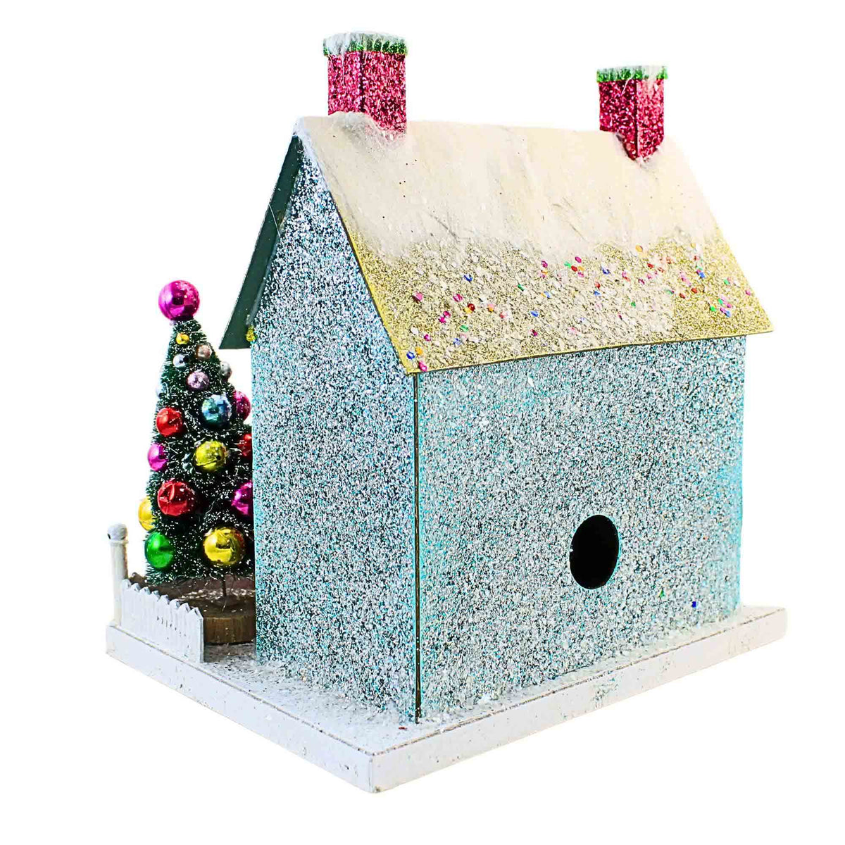 Cody Foster Merry & Bright Glitter Chalet - - SBKGifts.com