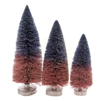 (43528) Cody Foster Glittered Pastel Bottle Brush Trees, 15.50 Inch, Putz Village Ombre Pine Ms-2804-H