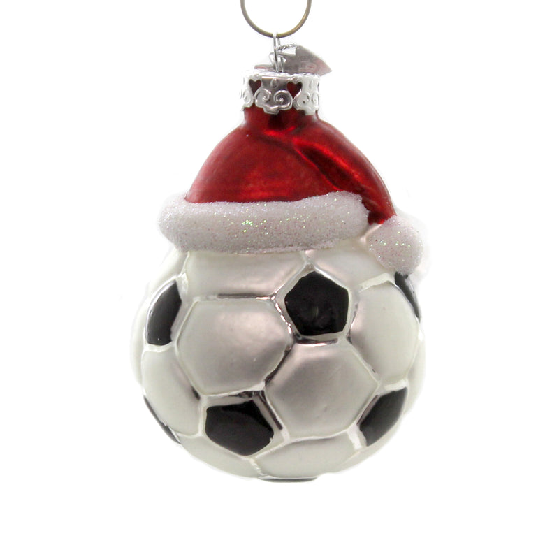 Kurt S. Adler Soccer Ball W/ Santa Hat - - SBKGifts.com