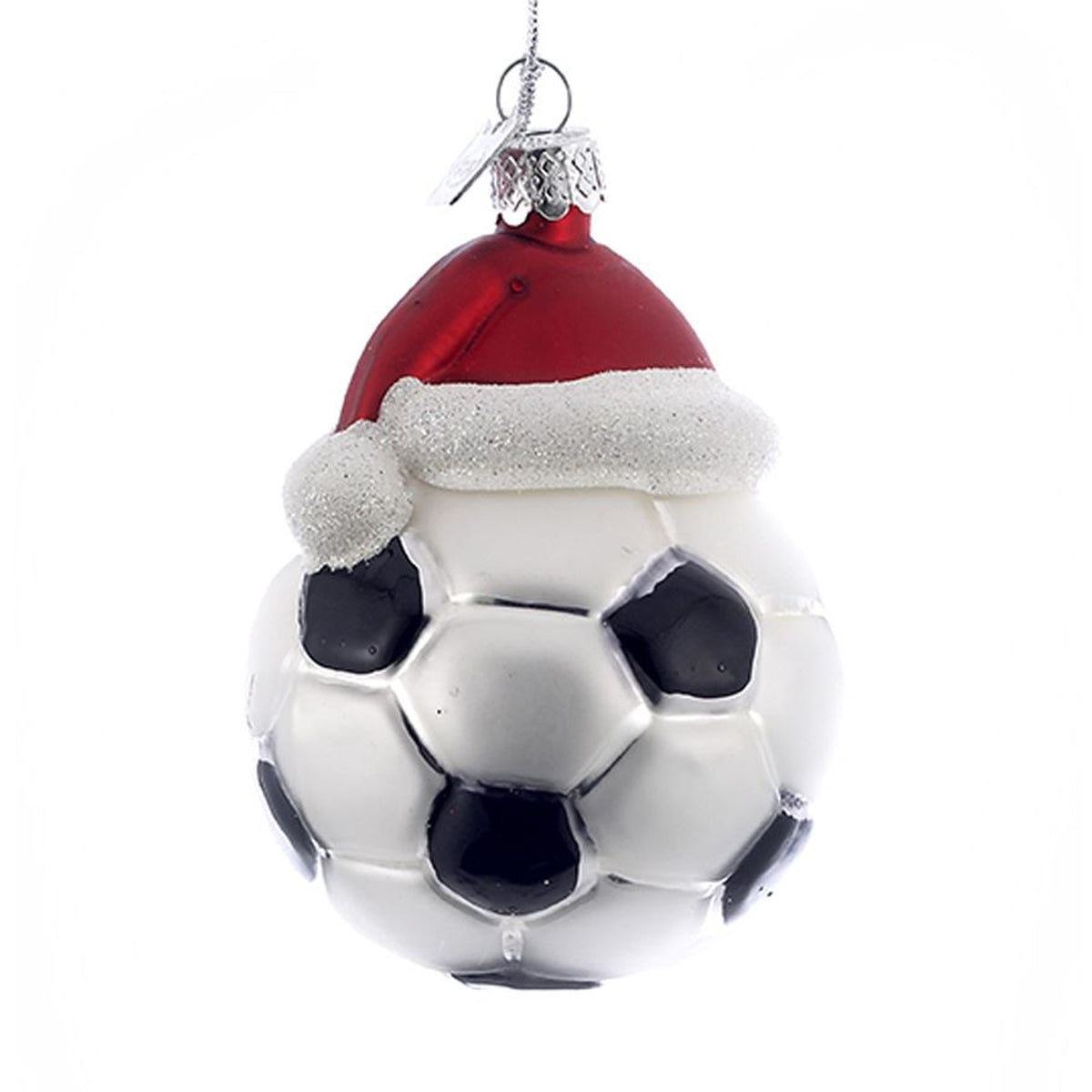 Kurt S. Adler Soccer Ball W/ Santa Hat - - SBKGifts.com